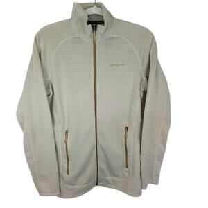 Patagonia Women’s R1 Full Zip Fleece Jacket M Cream Polartec Grid